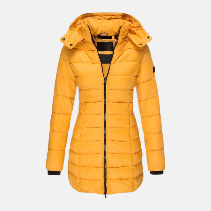 Drune | Pufferjacke Slim Fit Gepolstert und Isoliert mit Kapuze und Gerippten Bündchen