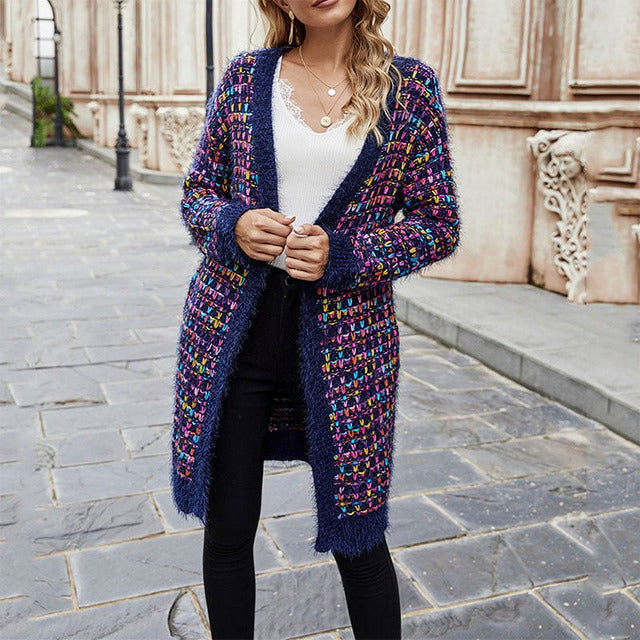 Drune | Bunte Lässige Strickjacke