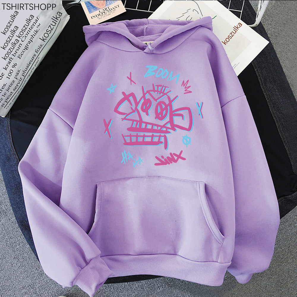 Drune | Arcane Hoodie Harajuku Stil Jinx und Ekko