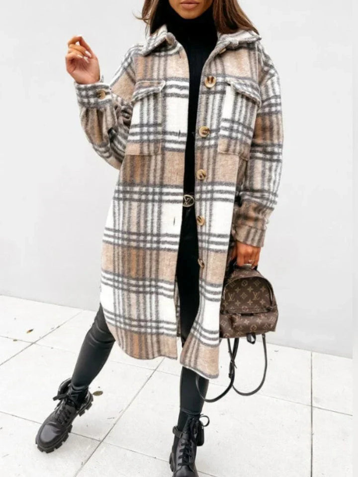 Drune | Lange Karierte Jacke