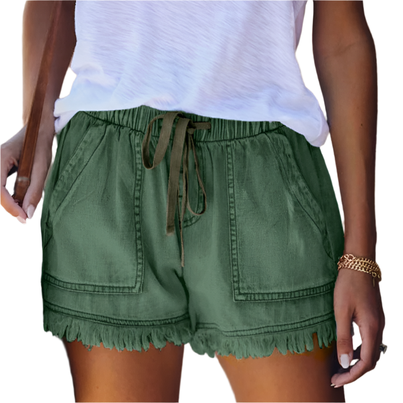 Drune | High-Waist Denim-Shorts