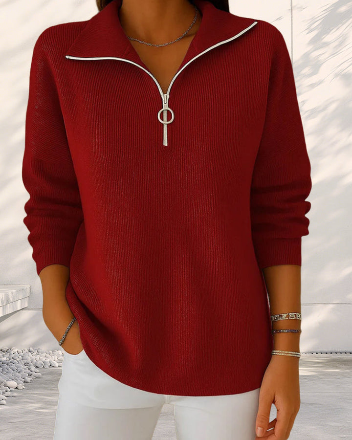 Drune | Pullover mit Halbem Reißverschluss