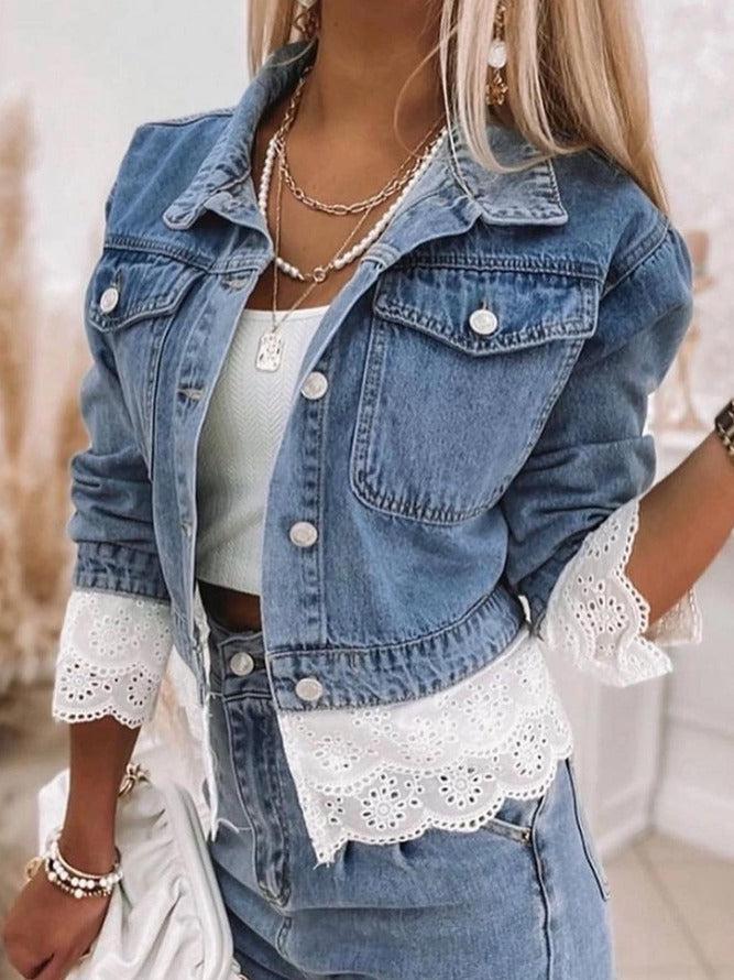 Drune | Blau Patchwork Denim Outerwear