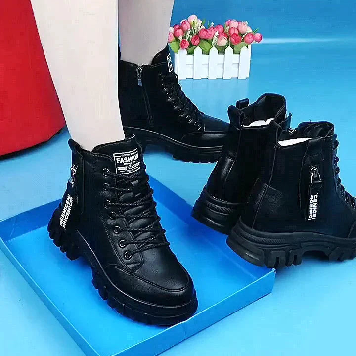 Drune women's high-top leather Martin boots