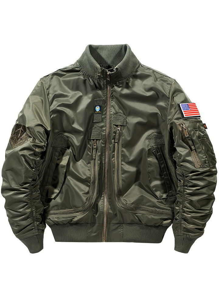 Drune | Bomber Taktische Outdoorjacke Mit Stehkragen Für Herren - Perfekt für Outdoor-Aktivitäten
