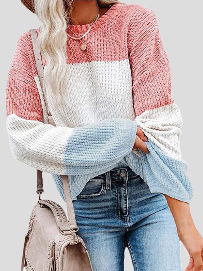 Drune | Strickpullover mit Farbblock für lässigen Herbststil