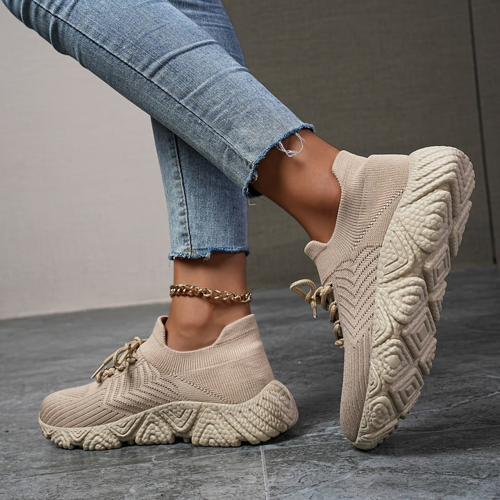 Drune | Atmungsaktive Niedrige Sneaker in Einfarbigem Farbton