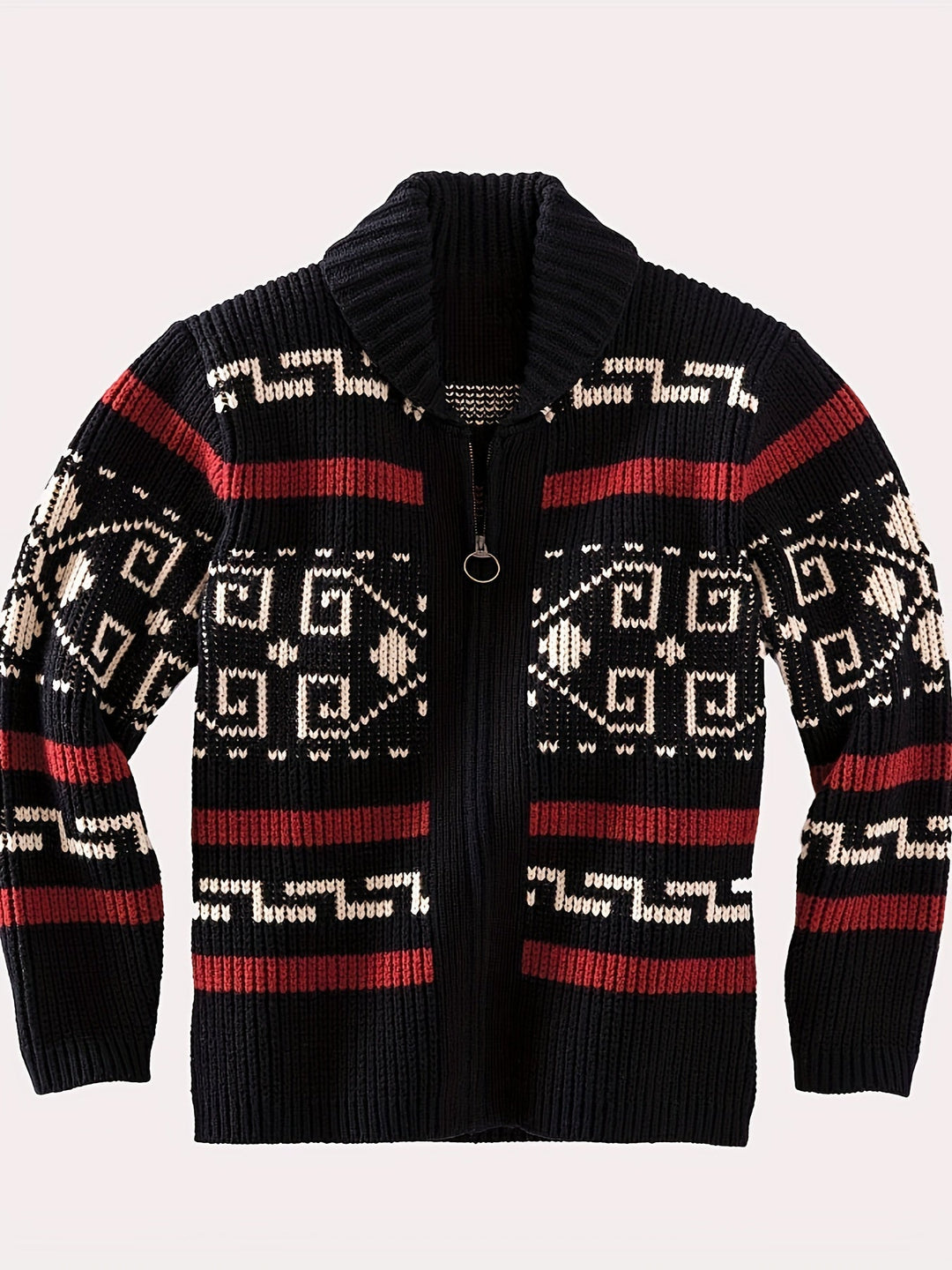 Drune | Lässige Herren-Strickjacke mit Reißverschluss