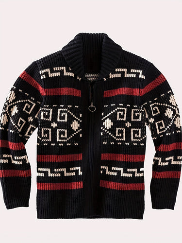 Drune | Lässige Herren-Strickjacke mit Reißverschluss