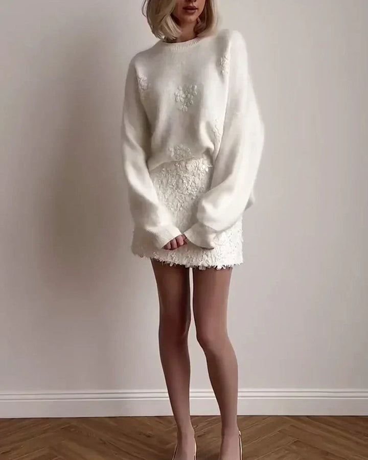 Drune | Bestickte Blumenpullover