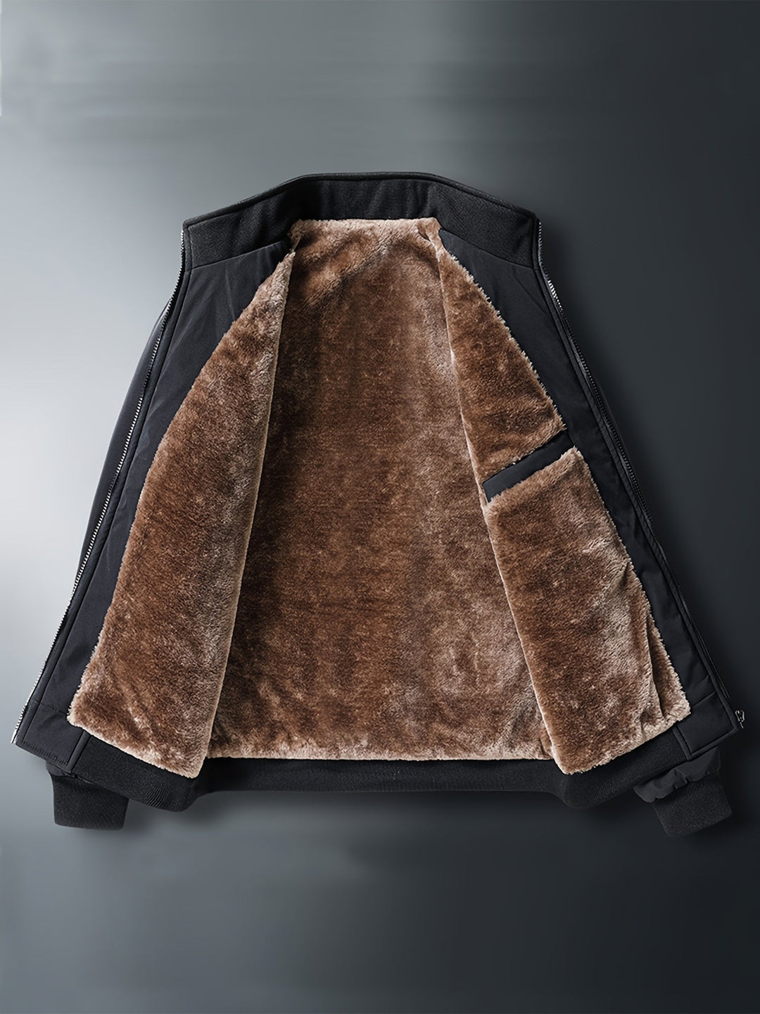 Drune | Winddichte Jacke mit Imitiertem Pelzfutter Polyester Warm und Komfortabel