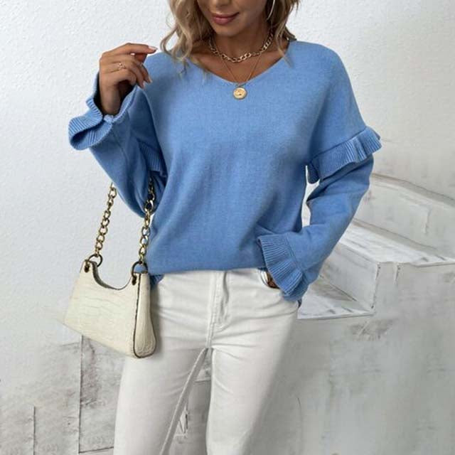 Drune | Einfarbiger Strickpullover Für Kalte Tage
