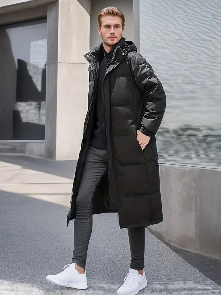 Drune - Warme Lange Gesteppte Winterjacke für Männer