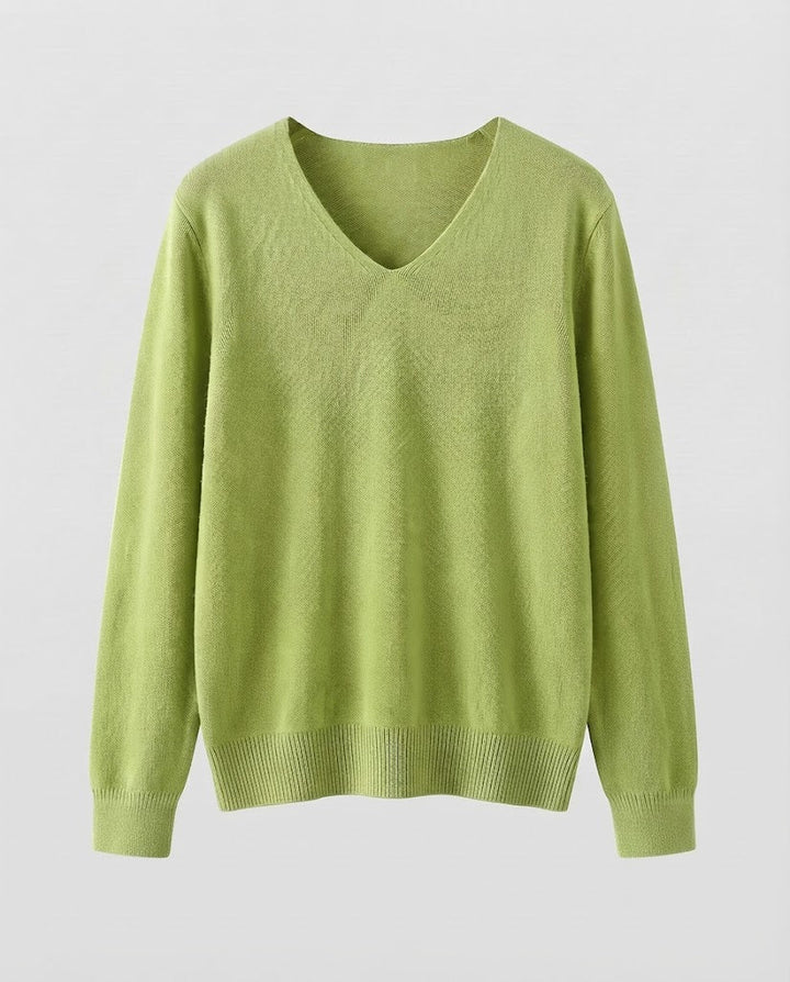 Damen Feinstrick-V-Ausschnitt-Pullover aus kuscheligem Angora-Mix Drune