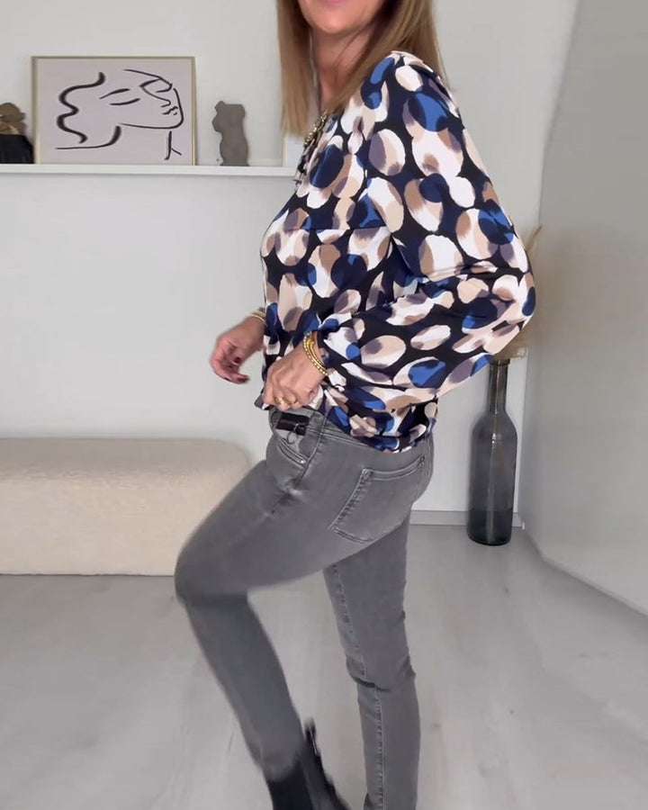 Drune | Bluse mit Druck und Trägern