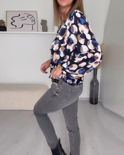 Drune | Bluse mit Druck und Trägern
