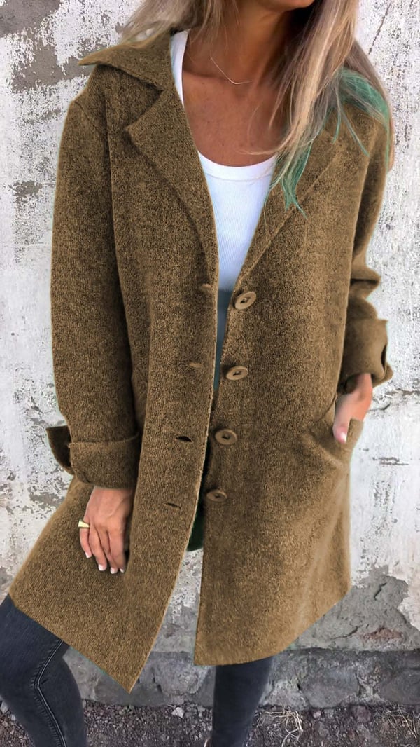 Drune | Langer Eleganter Casual-Mantel mit Praktischen Taschen