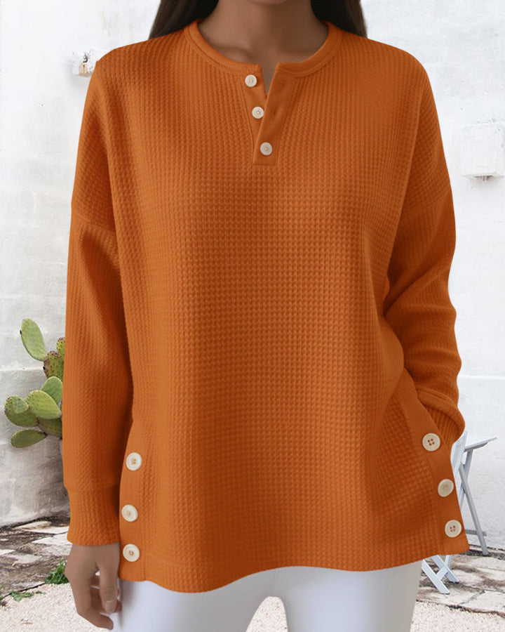 Drune | Sweatshirt Im Waffelmuster Lässig