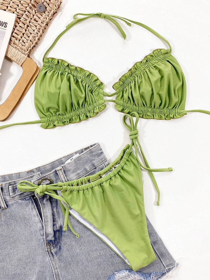 Drune | Rüschentrill Halterneck Bikini Set