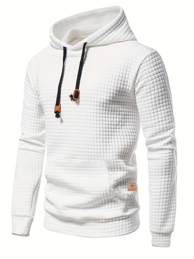 Drune - Lässiger Waffelmuster Hoodie für Männer