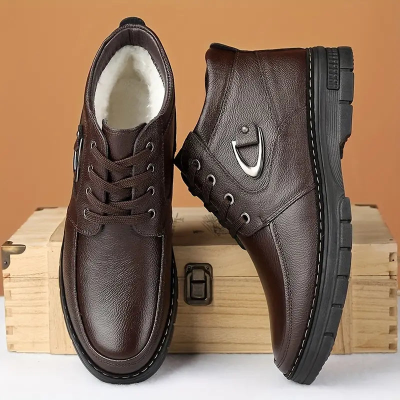 Thermo-Leder-Winterschuhe für Herren Drune