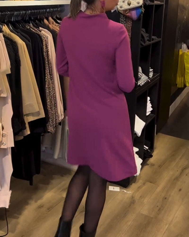 Drune | Lockeres Kleid mit Rundhalsausschnitt