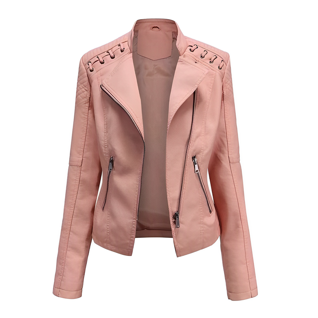 Drune | PU-Lederjacke mit Reißverschluss