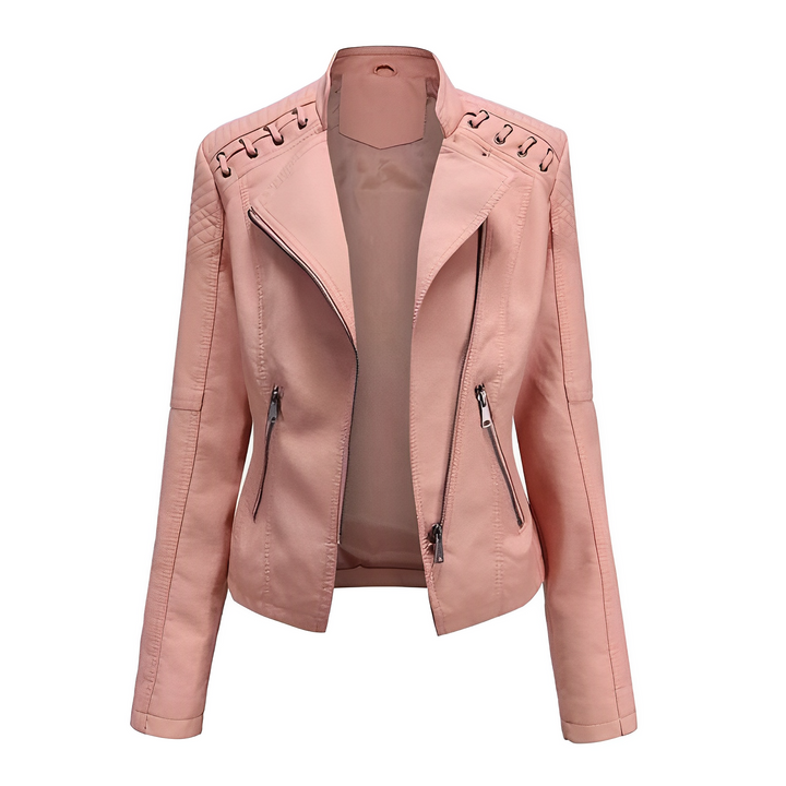 Drune | PU-Lederjacke mit Reißverschluss