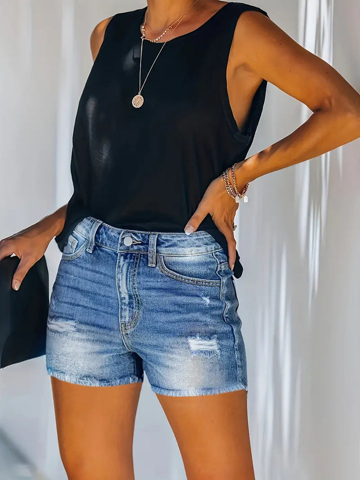 Drune | Frühling/Sommer Ripp-Denim-Shorts