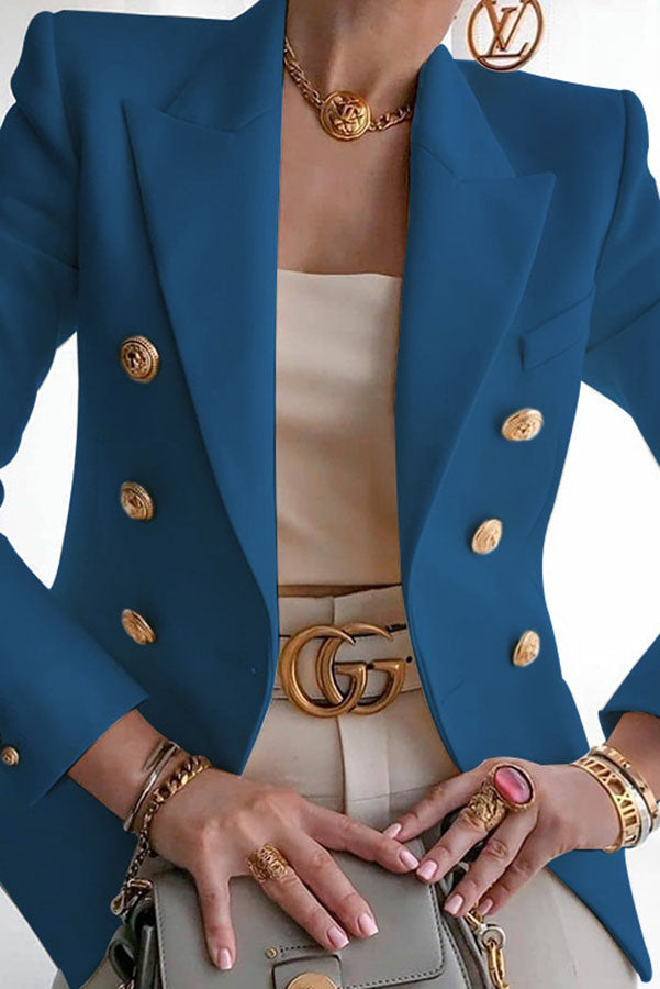 Drune | Blazer mit doppelt knöpfung und goldenen Knöpfen