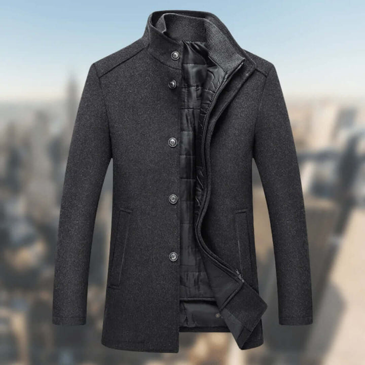 Drune | Herren Warmer Wintermantel mit Stehkragen