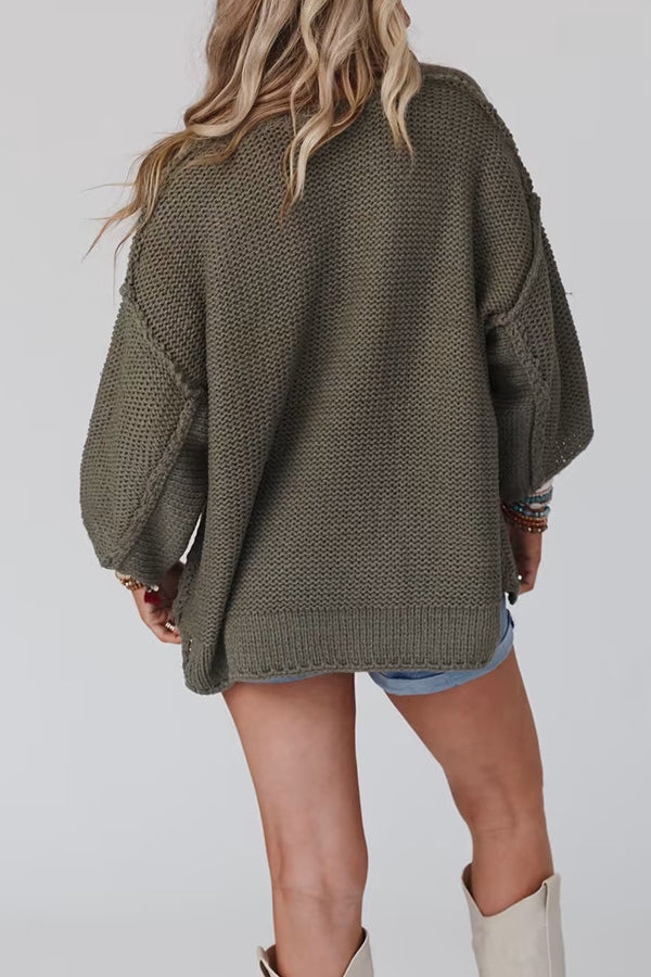 Drune | Cozy chunky knit sweater with a round neck