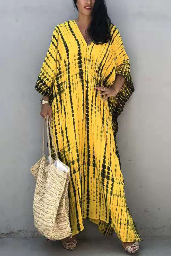 Drune Freely – Lockeres Überwurfkleid im Batik-Boho-Stil