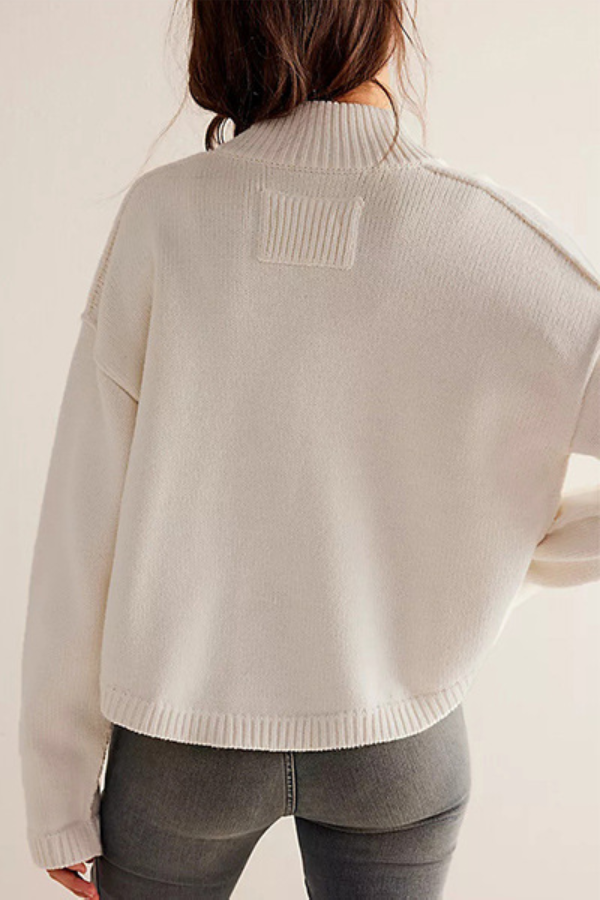 Drune | Jacke Stehkragen Einfarbiger Cardigan Pullover