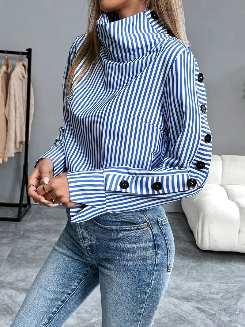 Drune | Stylische Gestreifte Bluse Aus Baumwolle