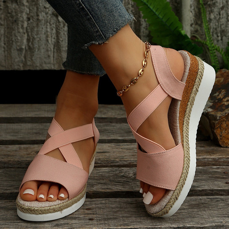 Drune | Keilsandalen Mit Kreuzriemen Für Damen