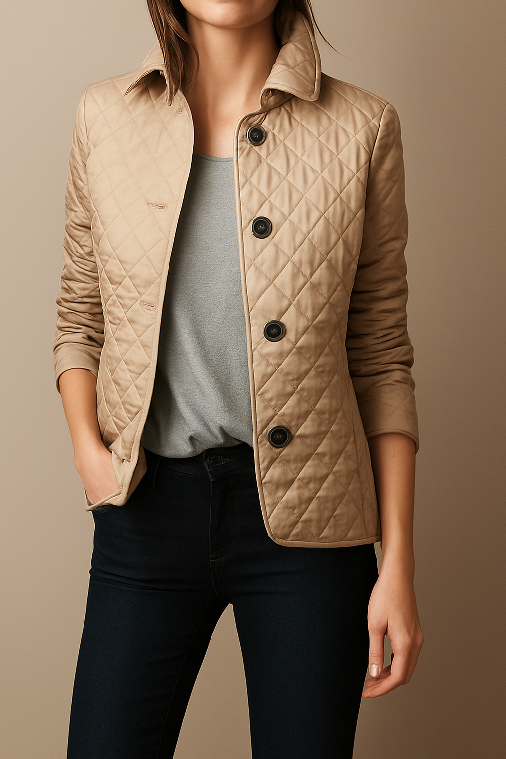 Drune | Steppjacke mit umgeschlagenem Kragen