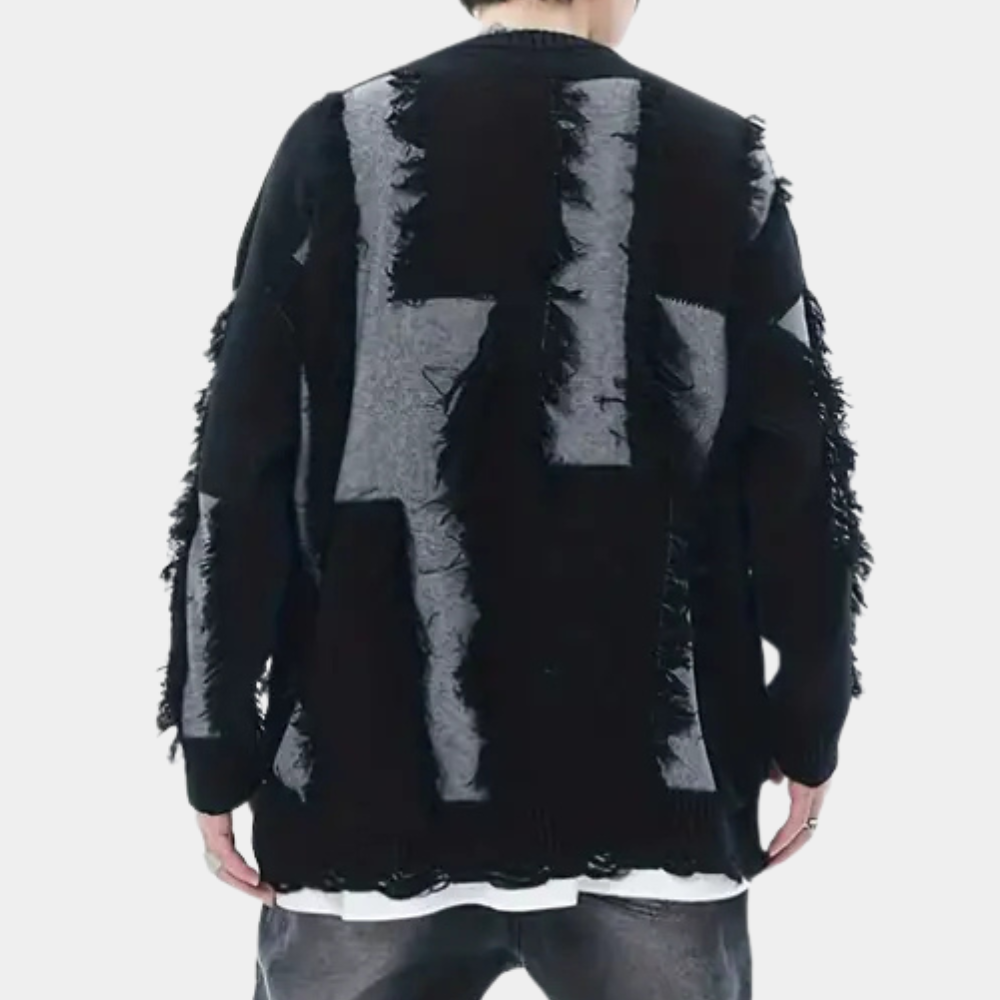 Drune | Herrenstrickjacke in Schwarz