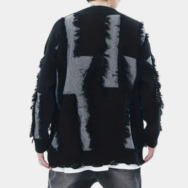 Drune | Herrenstrickjacke in Schwarz