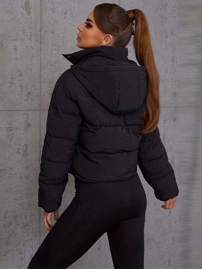 Drune | Cropped Puffer Winterjacke - Langarm