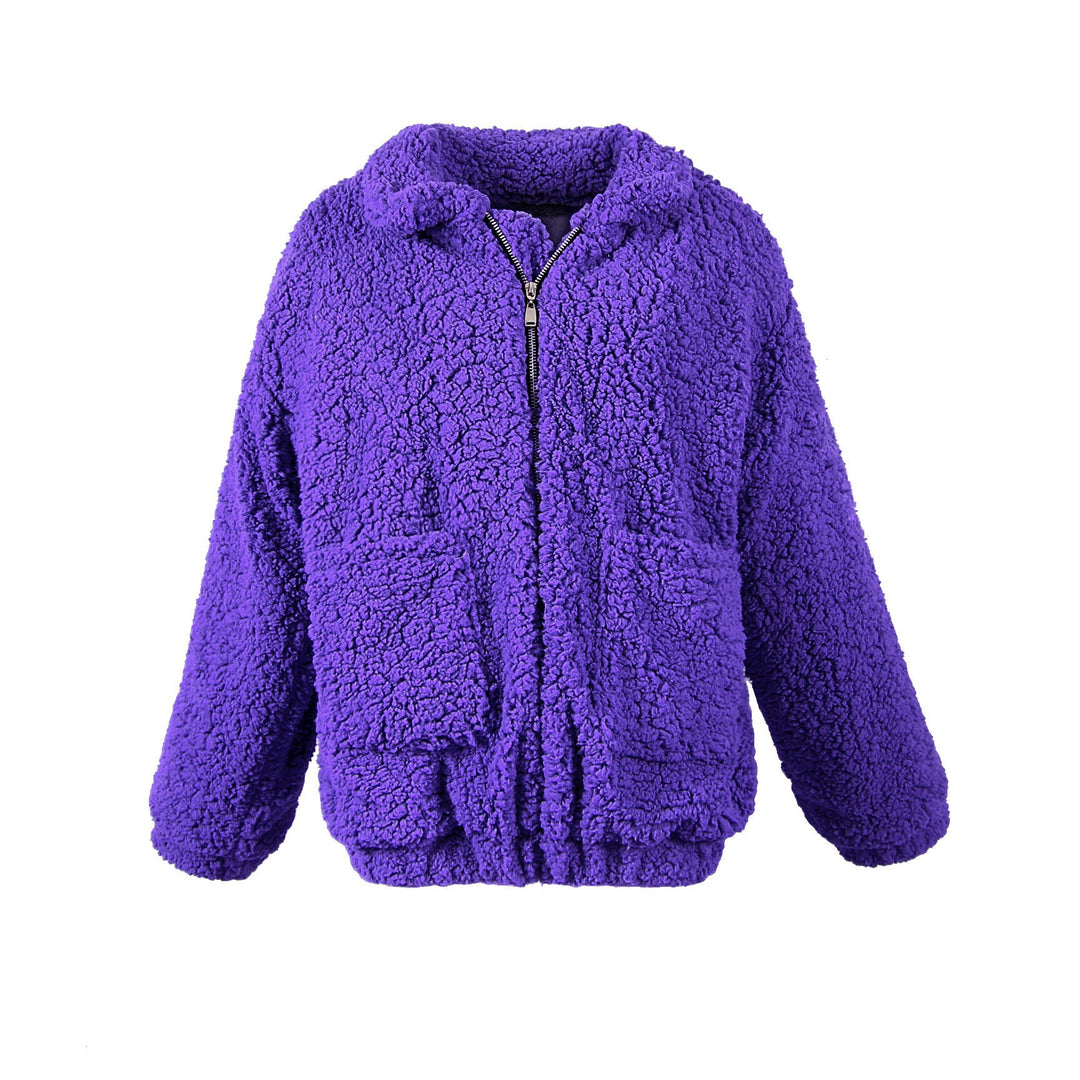 Drune | Damen Fleece Sweatshirt Mit Breitem Kragen