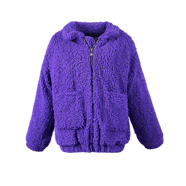 Drune | Damen Fleece Sweatshirt Mit Breitem Kragen