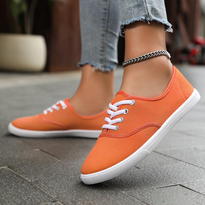 Drune | Bequeme Niedrige Canvas Sneakers in Weiß
