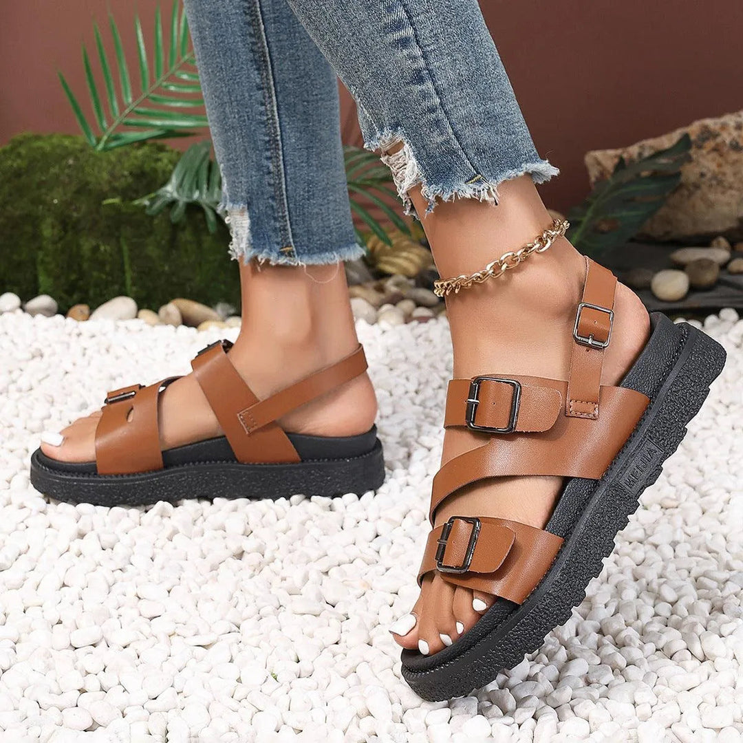 Drune | Damen sandals with thick sole casual