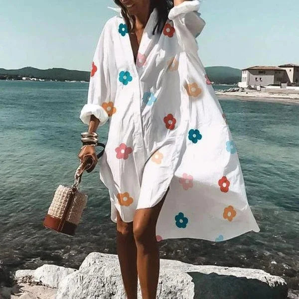Drune | Lässiges Mittellanges Hemdkleid für Frauen