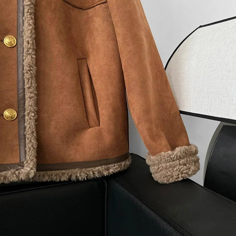 Drune | Eleganter Plüschmantel