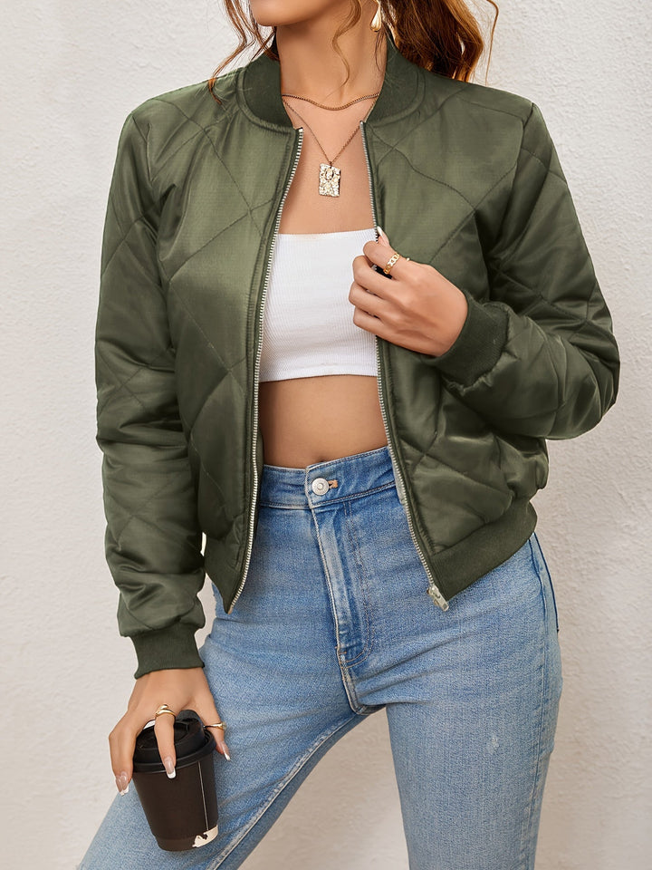Drune | Argyle-Muster Bomberjacke für Frauen