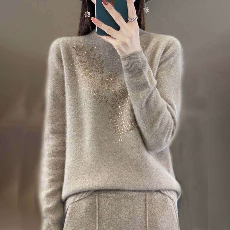 Drune | Strickpullover Mit Zartem Blättermuster