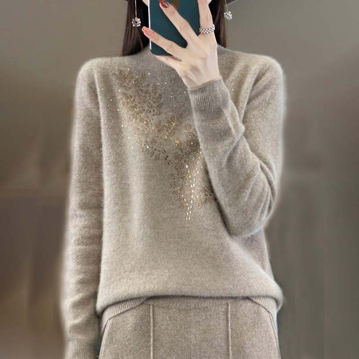 Drune | Strickpullover Mit Zartem Blättermuster