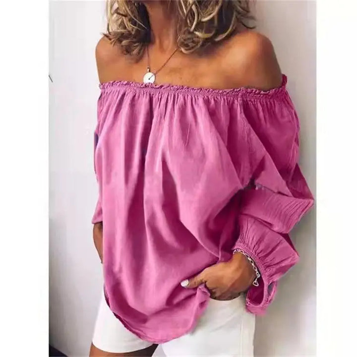 Drune | Off Shoulder Bluse mit Eleganten Ballonärmeln